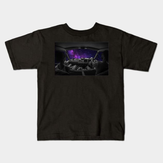 Travel to Galaxy Kids T-Shirt by lickerantony